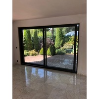 Porte coulissante à rupture de pont thermique en aluminium pour maison résidentielle et commerce, porte patio en verre