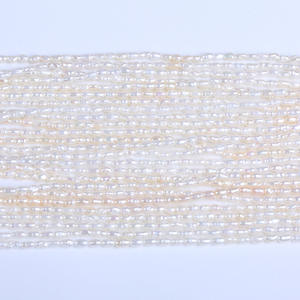 Promotion de colliers semi-finis en perles de culture d'eau douce Keshi blanches naturelles de Zhuji, 2-2,5 mm, pour la vente en gros de perles en vrac par Xiaomi - Product Image 3