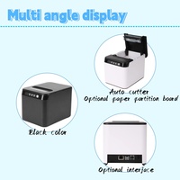 Impresora Térmica Directa Personalizada de 80 mm, Impresora de Recibos POS con Cortador Automático, Impresora de Recibos POS de Escritorio para Restaurantes y Comercios