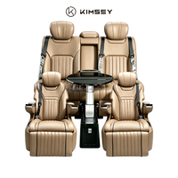 Sofá Cama Triple Plegable Z3 KIMSEY de Cuero PU con Cinturón de Seguridad de 3 Puntos para Ford Transit RV