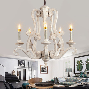 Lámpara Colgante <span class=keywords><strong>de</strong></span> <span class=keywords><strong>Techo</strong></span> Estilo Rústico Americano, <span class=keywords><strong>de</strong></span> Madera, Retro, Tipo Candelabro - Product Image 5