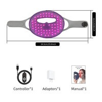 Masque facial LED 630nm 850nm 590nm 460nm Rouge Jaune Bleu Violet Appareil de beauté Thérapie par lumière infrarouge Masque facial pour le soin de la peau