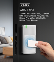 Lector de Tarjetas de Proximidad Secueky X2-RX IK10 de Metal con Precio de Fábrica, Lector Wiegand de 125KHz EM y 13.56MHz Mifare RFID para Control de Acceso