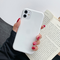 Coque souple en Silicone pour iPhone, compatible modèles 11, 12, 13 Pro Max, 11, mm, mat, Silicone, antichoc, noir, mat