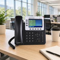 Téléphone IP d'entreprise Grandstream GXP2140 4 lignes, écran LCD couleur HD 4,3 pouces, 160 touches programmables, conférence 5 voies, Gigabit PoE, EHS VoIP