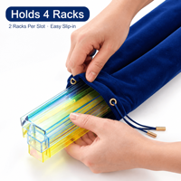 Sac de rangement en velours doux pour pions de Mahjong, organisateur à cordon en flanelle pour 4 pièces, plusieurs couleurs, accessoires de table