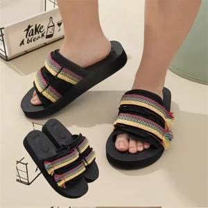 Chaussons décontractés unisexes pour hommes et femmes, sandales de plage antidérapantes à bout rond, rehaussantes, pour intérieur et extérieur, Zapatos Hombre - Product Image 4
