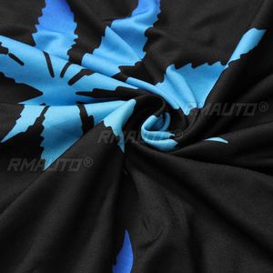 1/2/7PCS Housses de siège de voiture universelles imprimées feuilles bleues, protection de siège, coussin de siège, housse complète pour la plupart des voitures, style cool - Product Image 5