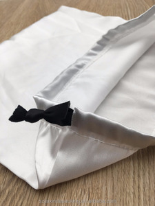 Super Soft <b>White</b> Black Rose Gold Underwear Lingerie Cloth Dust Packaging Pouch Custom Logo Printed Silk Drawstring <b>Bag</b> - Product Image 6
