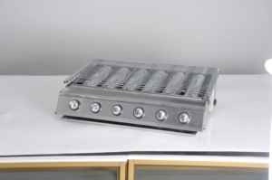 Barbecue à gaz commercial de qualité supérieure pour l'extérieur, fumoir durable en acier inoxydable, machine à barbecue pour la restauration, les jardins et les fêtes - Product Image 3