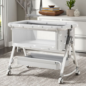 Tempat tidur logam ukuran Queen mewah Modern Multifungsi, tempat tidur bayi baru lahir untuk rumah luar ruangan rumah sakit sekolah - Product Image 2