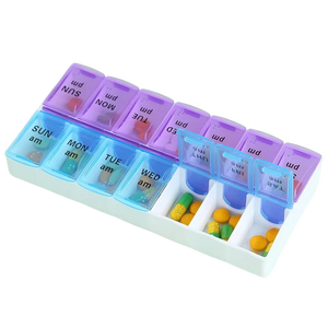 Boîte à pilules écologique, étui pharmaceutique, médicament, emballage portable, petite boîte, mode, 14 compartiments - Product Image 2