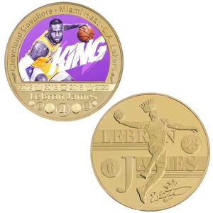 Moneda Conmemorativa del Desafío de la Estrella del Baloncesto King James 23 <span class=keywords><strong>Lebron</strong></span>, 5 Monedas de Iniciación para Niños y Adultos, Regalos para Actividades Deportivas - Product Image 6