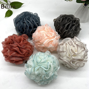 Hot Selling Shower Sponge Loofahs Large Bath Sponge Mesh Wash Puff Shower Poof Body <strong>Loofas</strong> for Bathing Body Scrub Exfoliating - Product Image 1