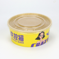 Boîte à lunch portable, durable, facile à transporter, construction robuste, étanche, best-seller, bol en papier épaissi pour pâtes et ramen