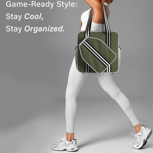 Bolsa de mano personalizada de lujo para mujer, deporte, bádminton, Pickleball, tenis, paleta, raqueta, nevera, <span class=keywords><strong>bolso</strong></span> de mano para mujer con gancho de valla de refrigeración aislado - Product Image 5