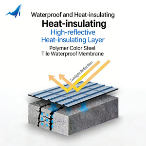 <span class=keywords><strong>Membrane</strong></span> de rénovation de toiture en tôle <span class=keywords><strong>d</strong></span>'acier colorée de haute qualité, réparation des fissures et <span class=keywords><strong>membrane</strong></span> imperméable autocollante - Product Image 5