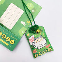 Vigreat Luxe Personnalisé Anime Broderie Faite à la Main Omamori Breloques Fournitures de Perles Prière Bonne Chance Vœux Réalisés Dessin Animé