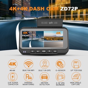 กล้องติดรถยนต์ Bepocam 4K แบบเลนส์คู่ หน้าจอ 3.5 นิ้ว รองรับ 5G Wifi มองเห็นในเวลากลางคืน พร้อมแอปพลิเคชัน - Product Image 5