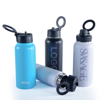 Logotipo personalizado reutilizable impreso botella de agua de acero inoxidable aislado isotérmica Metal vaso térmico taza para beber con tapa magnética
