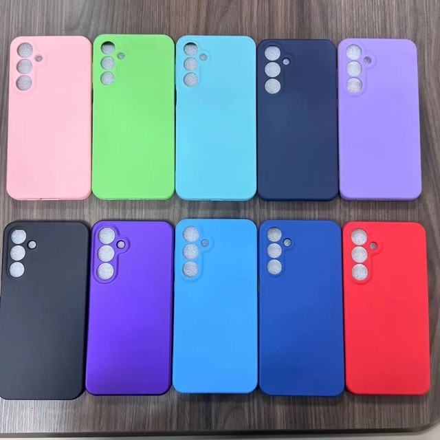 BAILI Factory Wholesale Solid Color Liquid Silicone Skin Touch with Box Packaging Mobile Phone case for Samsung A02 F12 M30 S25+
