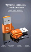 Adaptador de Carga USB a Tipo-C, Compatible con iPhone 12 Pro, Adaptador de Carga para Teléfono, Carga Rápida PD