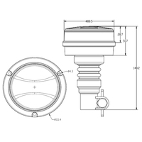 Emark SAE Camión Remolque Intermitente Advertencia Strobe Beacon Light 36LED Ámbar Giratorio Lámpara de Emergencia Tornillo Montaje Magnético 10-30V