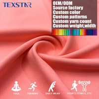Tissu personnalisé en maille interlock 88% polyester 12% élasthanne extensible dans les 4 sens respirant séchage rapide 270 g/m² tissu lourd pour