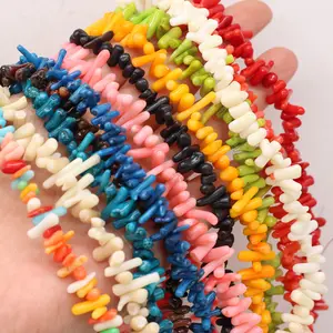 irregular beaded sea bamboo twigs DIY accessories semi-finished coral Beads wholesale