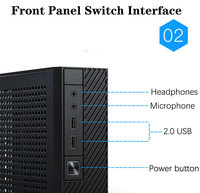 Boîtier PC MINI M06 HTPC, Interface USB2.0, Boîtier d'ordinateur de bureau MINI, prend en charge la carte mère ITX
