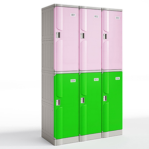 Armoire de rangement à 6 portes pour écoles, vestiaires de gymnase, personnel et travailleurs, en plastique ABS - Product Image 1