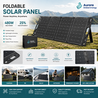 Module solaire pliable JiYao 480W, rendement de 25%, haute performance, noir, systèmes pour camping-cars, applications marines, activités de plein air