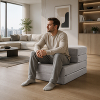 Matelas et canapé pliants en mousse à mémoire de forme de 4 pouces Canapé d'invité Lit Z Matelas de couchage Maison Hôtel Literie et SUV Voiture 500pcs
