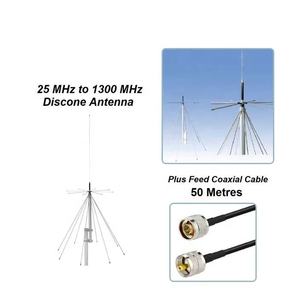 Antena Discone de Banda Ancha D3000N 25-3000MHz para Estación Base Exterior, Antena Combinada Vertical, Embalaje de Acero Tipo Diamante - Product Image 3