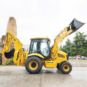 Retroexcavadora de Alta Calidad con Tracción en las 4 Ruedas, Motor Diésel de 85 HP, Retroexcavadora 4x4, Excavadora Articulada para Construcción y Agricultura - Product Image 1