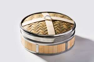 หม้อนึ่งไม้ไผ่ขนาดเล็ก 2 ชั้น ใช้ซ้ำได้ สำหรับนึ่งอาหาร ลดราคาพิเศษ - Product Image 5