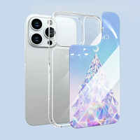 Nouvelle coque de téléphone portable 2-en-1 haute transparence avec plaque arrière détachable pour iPhone 14 15 16 Pro Max 17 17 Pro 17 Pro Max
