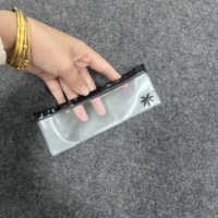 Sac à fermeture éclair en PVC givré réutilisable et portable pour l'emballage d'accessoires de bijoux, mini sac à fermeture éclair givré, pochette de rangement compacte pour les voyages