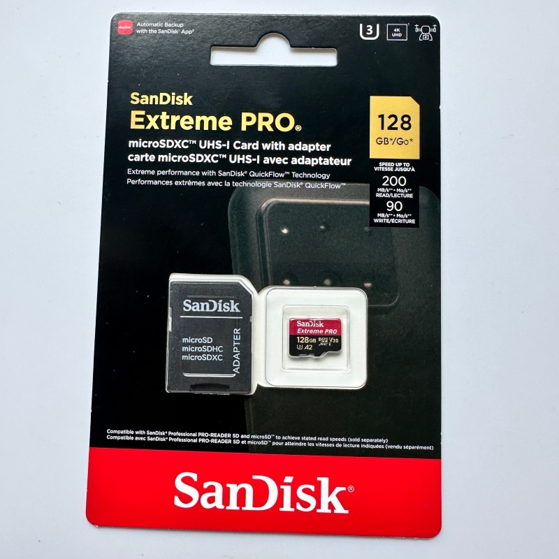 SanDisk Extreme PRO 32GB 64GB <strong>128GB</strong> 256GB UHS-I A2 V30 U3 200MB/s TF Memory Card with SD Adapter