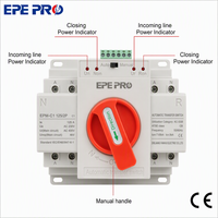Saklar Transfer Otomatis Daya Ganda EPEPRO PC EPM-C1 2P 100A 125A 110V 50/60Hz Fase Tunggal 1S Waktu Transfer Generator Transfer