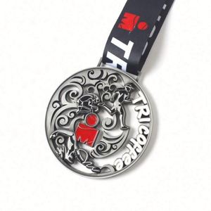 Diseña Tu Propio Logotipo, Medalla Deportiva de Metal Dorado 3D, Medalla para Maratón, Carrera, Concierto de Concientización sobre el Cáncer de Mama, Carrera de Colores, con Cordón - Product Image 2