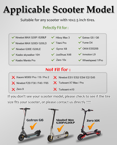 10 inch Scooter Lốp 10x2.5 off-road lốp chân không thay thế cho Max G30 gotrax G5/G6 hiboy max3 Scooter chống trượt dày lốp - Product Image 2