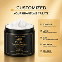 Mascarilla Capilar de Colágeno y Caviar Anti-Frizz, Reparación Intensiva del Cabello, Sin Sulfatos, Crema Suavizante para Cabello Rizado, Diseño Personalizado