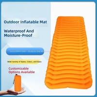 Matelas de couchage gonflable en TPU à motif ondulé, matelas pneumatique de camping épaissi, imperméable, pour la randonnée et le trekking