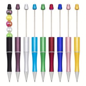 ปากกาลูกปัด DIY รุ่น X1111-2 ปากกาลูกลื่นพลาสติกแบบกำหนดเอง ปากกาลูกปัดหลากสีสัน เครื่องเขียนสร้างสรรค์ ของขวัญส่วนตัว - Product Image 1