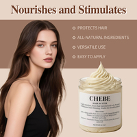 Beurre de Chebe en marque privée, hydratant en profondeur, stimulant la croissance des cheveux, restaure les cheveux abîmés, beurre de ricin naturel, crème capillaire Chebe