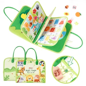 Wholesale animals Baby kids learning quiet Book montessori felt busy board book for kids preschool learning activities