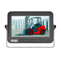 Moniteur de véhicule rabattable IPS LCD 2 canaux avec télécommande, entrée vidéo double USB/carte SD pour caméra de recul de camion/bus/fourgonnette pour la sécurité