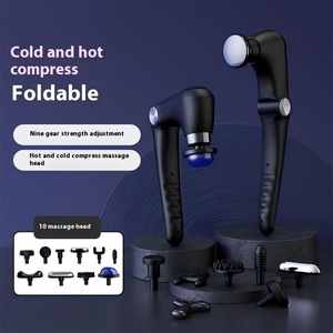 Masajeador de espalda portátil y pistola de masaje plegable de tejido profundo con calor y frío para músculos/cuello/cuerpo - Product Image 2