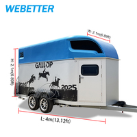 WEBETTER Remorque de transport pour chevaux Australian Standard Horse Floats 2 Horse Straight Load Trailer